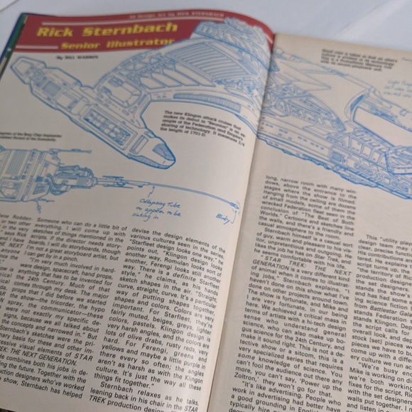 1990 Star Trek Next gen magazine Featuring Worf and family - Picture 2 of 7